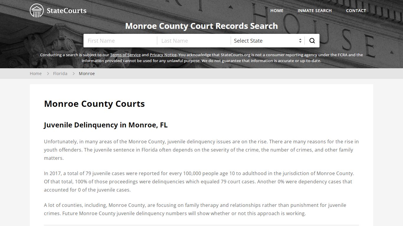 Monroe County, FL Courts - Records & Cases - StateCourts